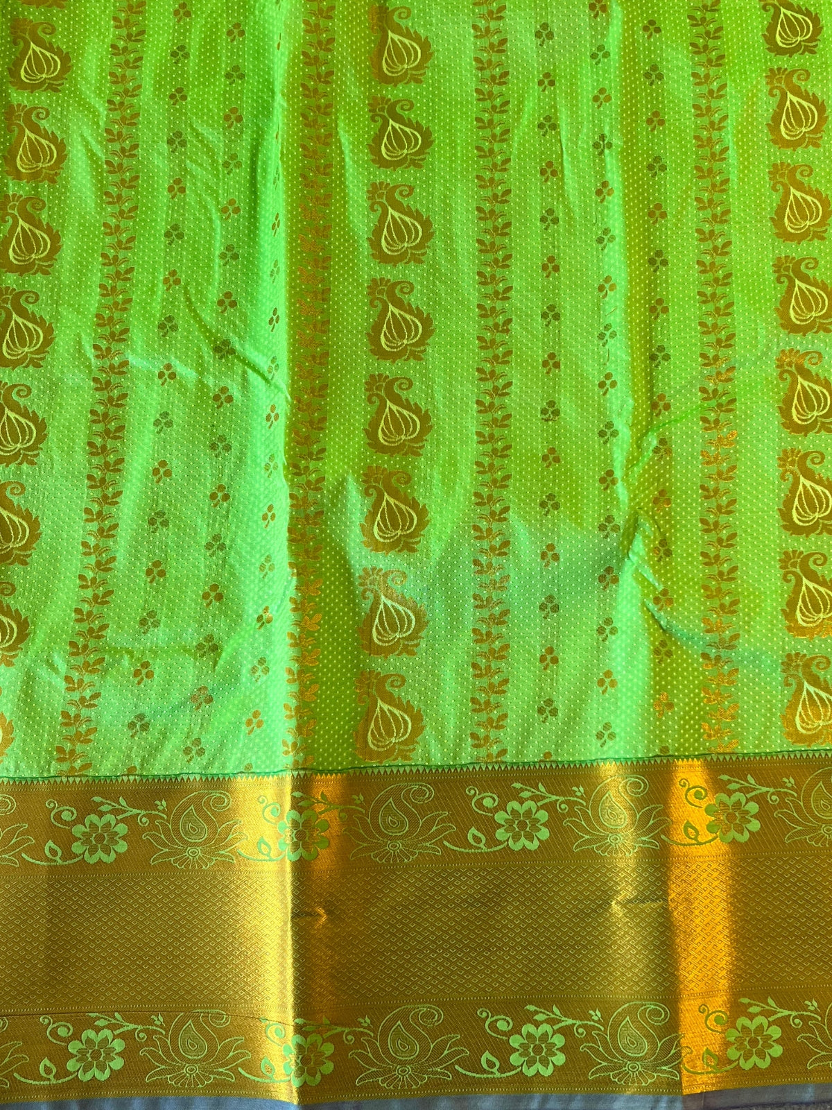 Green Semi Silk Saree