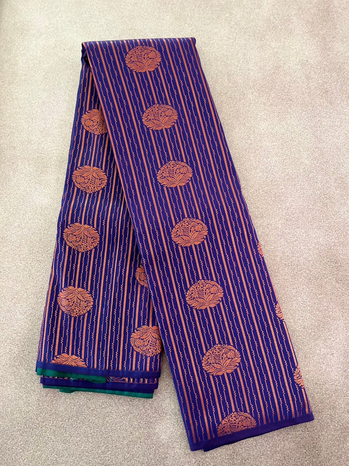 Ink Blue Semi Silk Saree