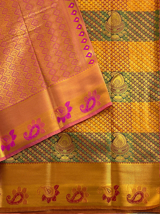 Maroon Semi Silk Saree