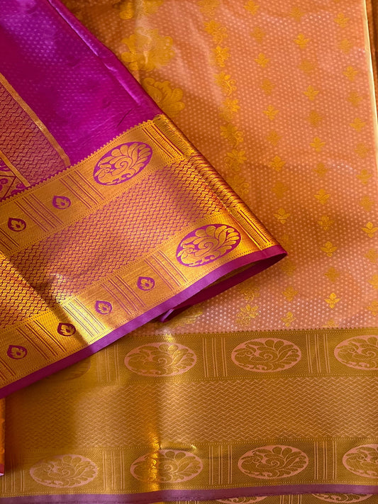 Brown Semi Silk Saree