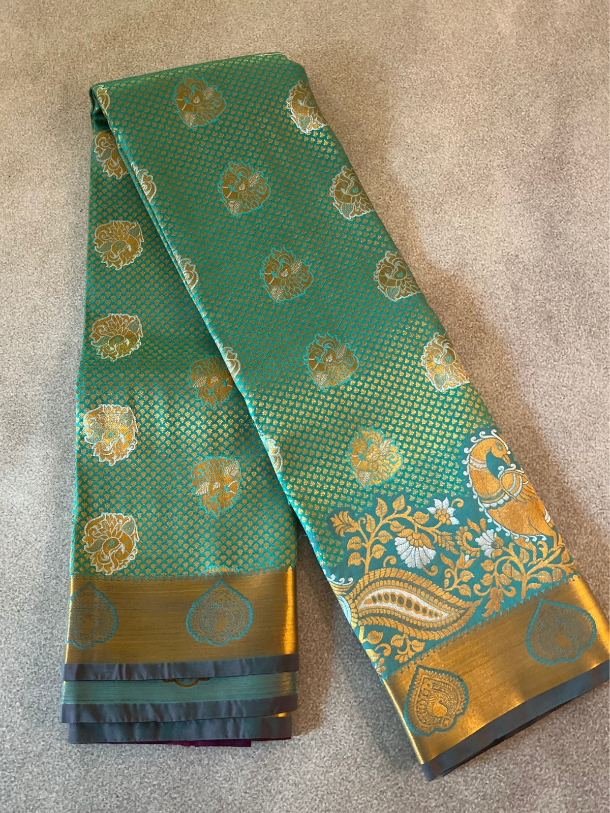 Green Semi Silk Saree