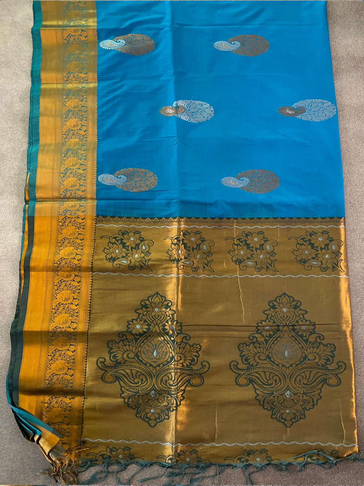 Blue Semi Soft Silk Saree