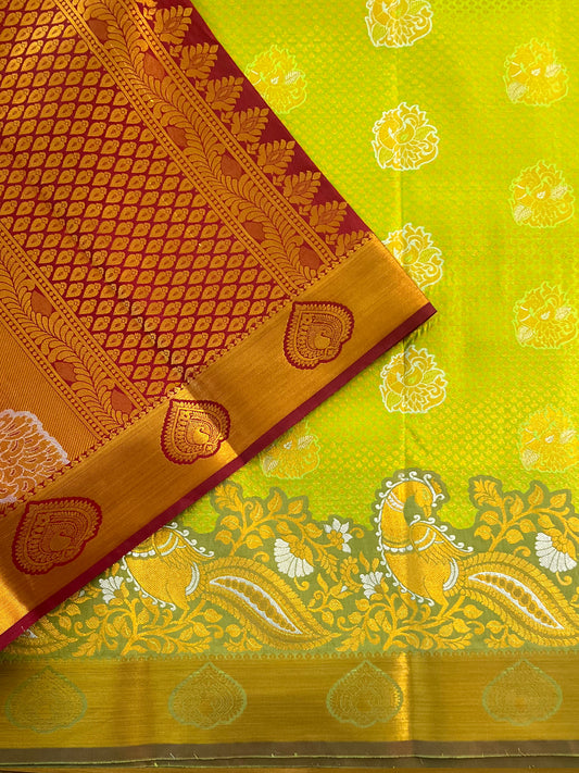 Green Semi Silk Saree