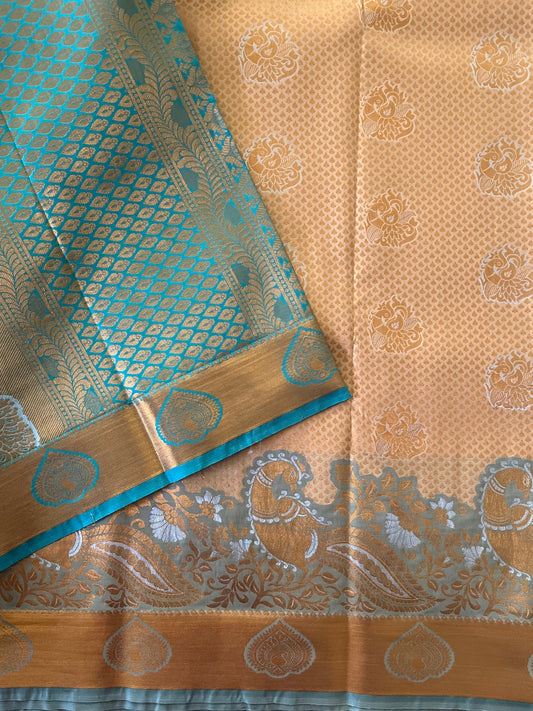 Off White Semi Silk Saree