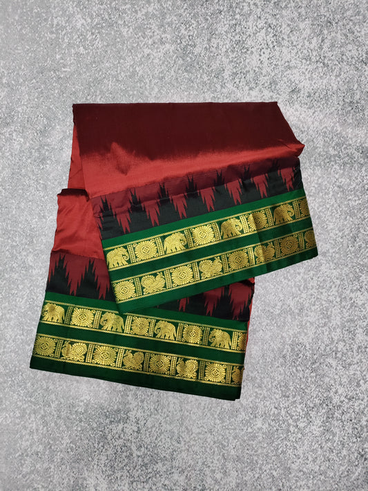 Rettai Pettu Pure Silk Madisar 10 Yards