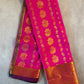 Rani Pink Semi Silk Saree