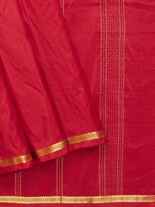 Maroon 9 Yards Kanchivaram Silk Saree