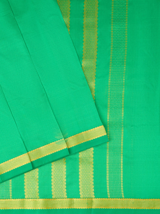 Parrot Green 9 Yards Kanchivaram Silk Saree