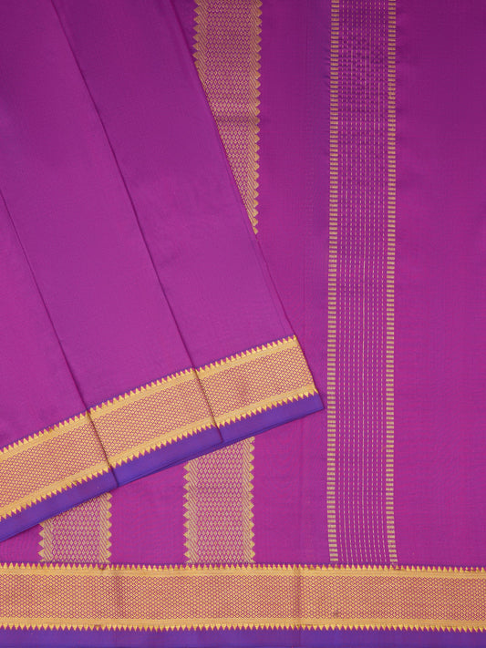 Purple 9 Yards Kanchivaram Silk Saree