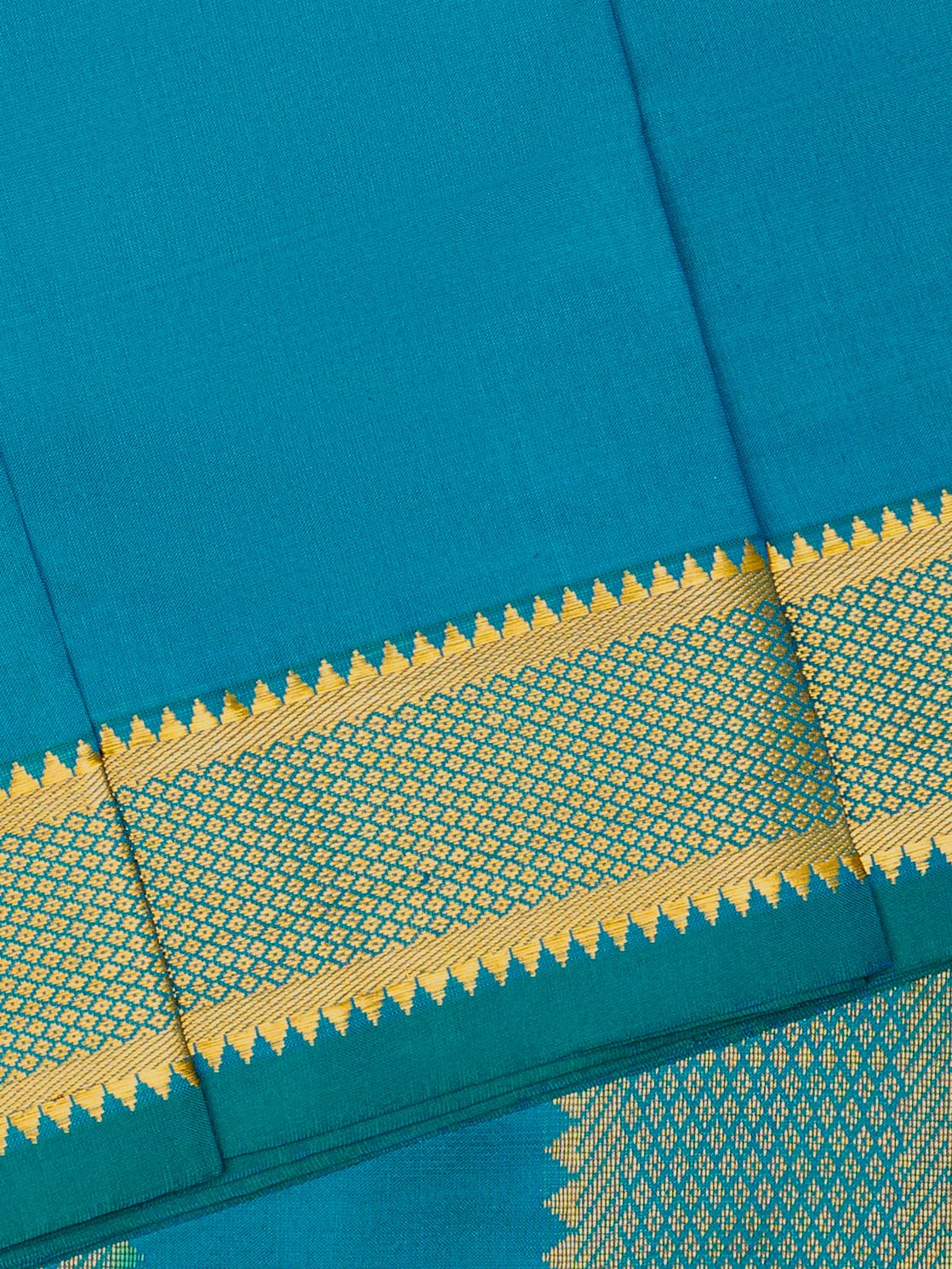 Anandha Blue 9 Yards Kanchivaram Silk Saree
