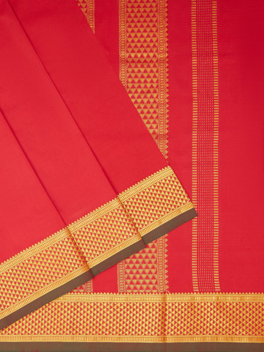 Maroon 9 Yards Kanchivaram Silk Saree