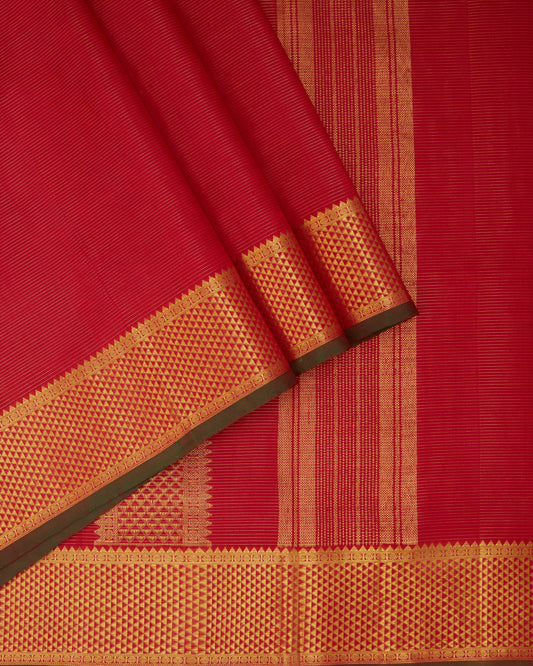 Maroon Vairaoosi 9 Yards Kanchivaram Silk Saree