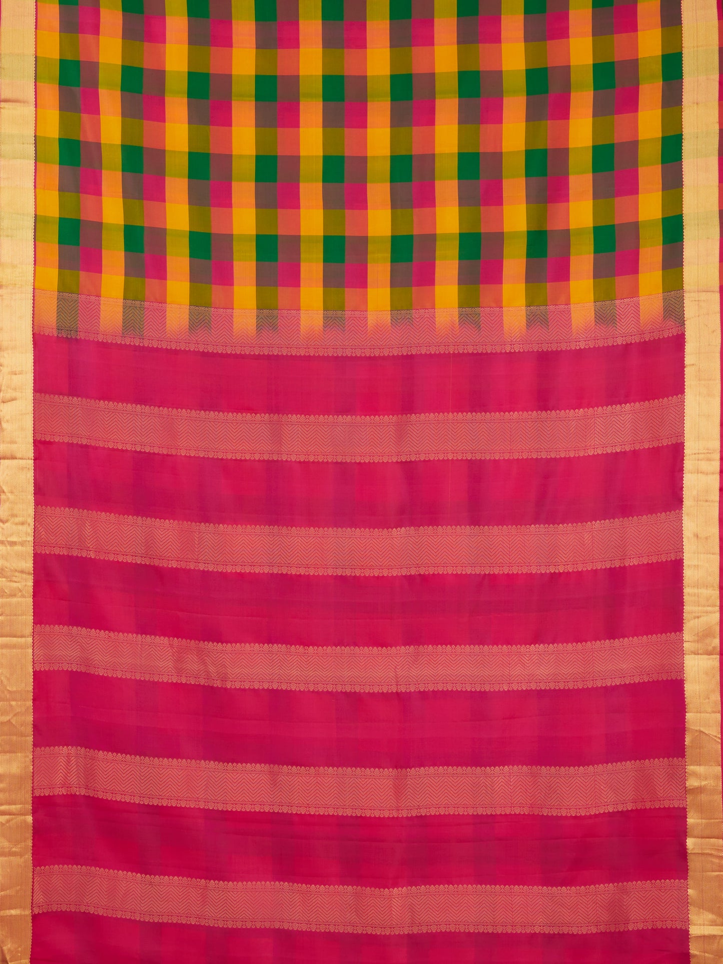 Multicolour 9 Yards Kanchivaram Silk Saree