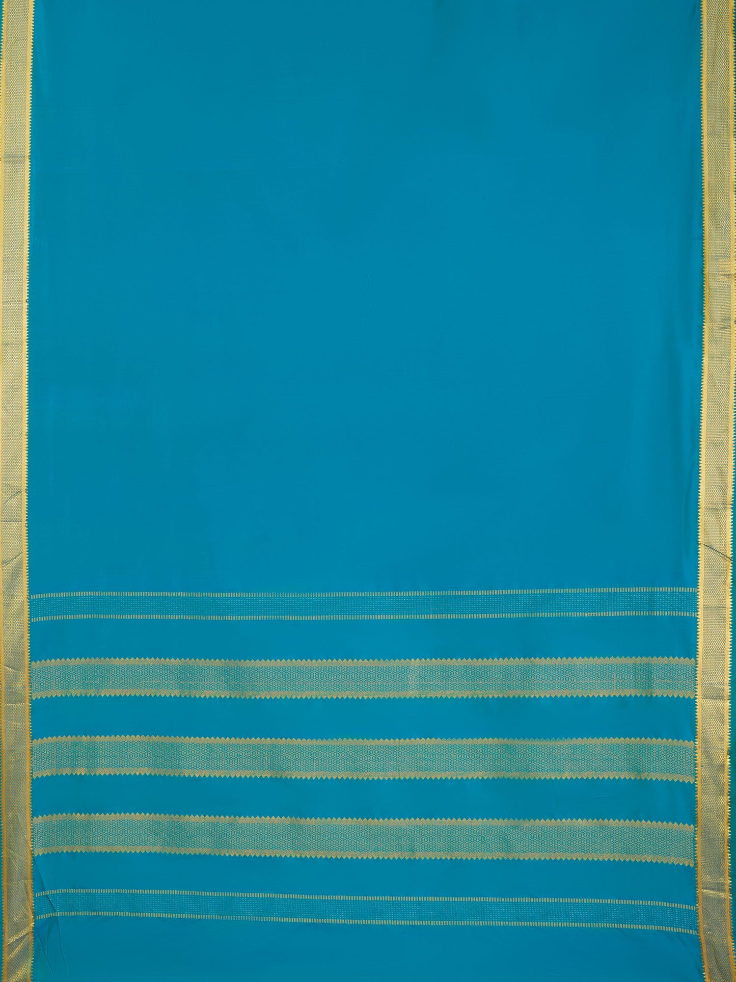 Anandha Blue 9 Yards Kanchivaram Silk Saree