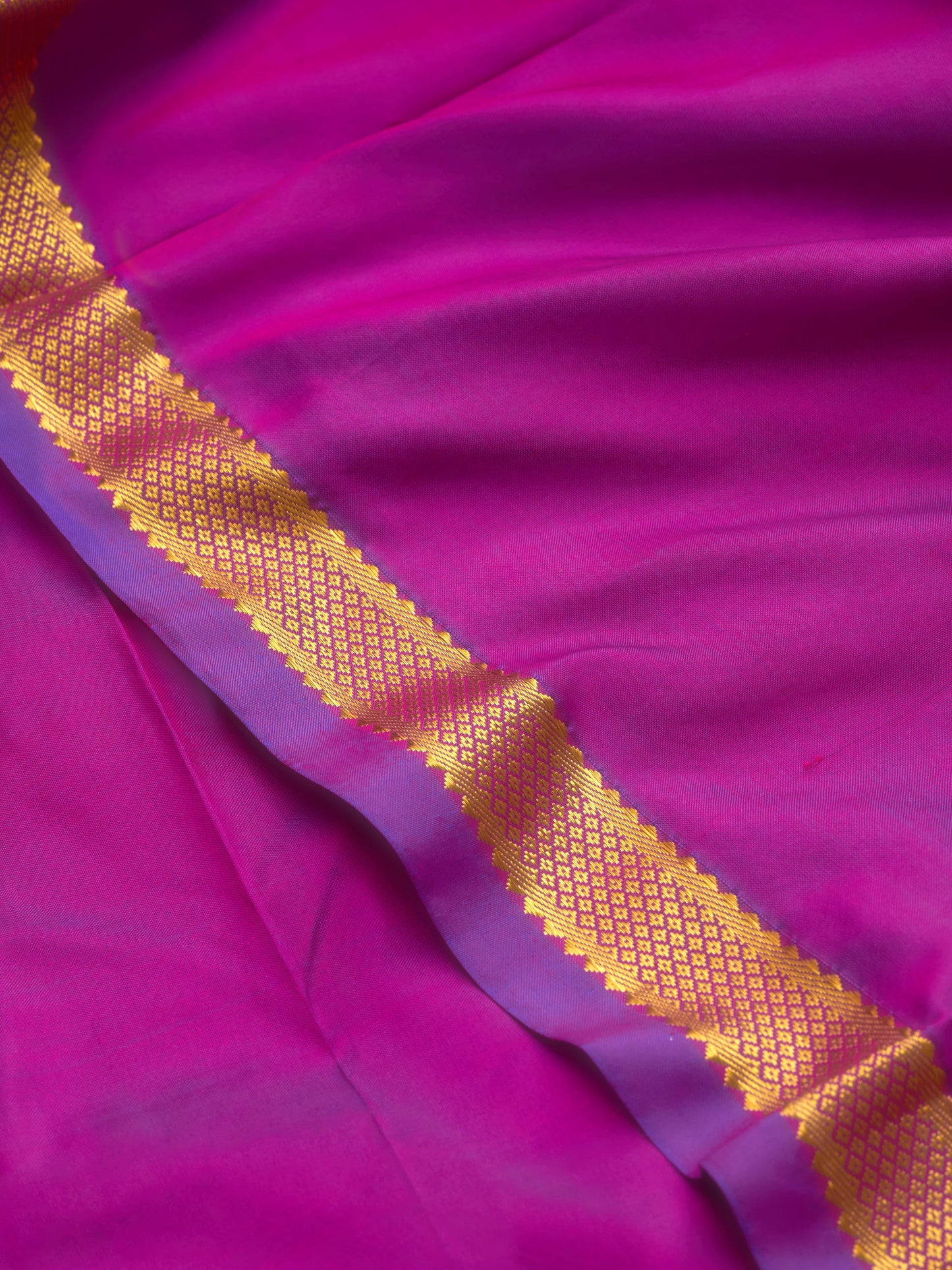 Purple 9 Yards Kanchivaram Silk Saree