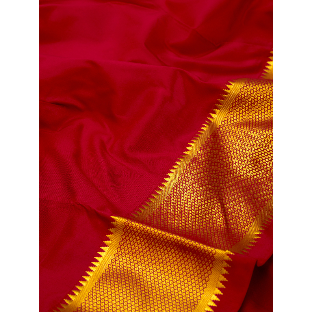 Maroon 9 Yards Kanchivaram Silk Saree